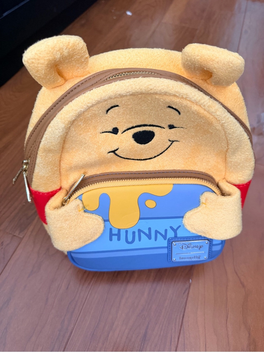 Disney Winnie the Pooh Plush 'Hunny' Backpack - Yellow, Blue & Red